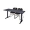 Cain Rectangle Tables > Training Tables > Cain Training Table & Chair Sets, 72 W, 24 L, 29 H, Grey MTRCT7224GY44BK - alternate 1